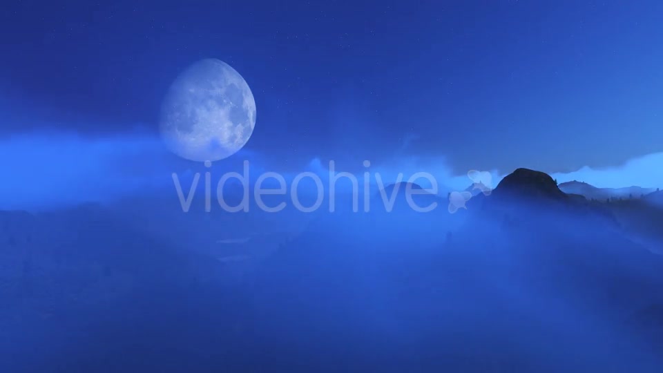 Flight Over Mountains During Moon V2 Videohive 13321174 Motion Graphics Image 4