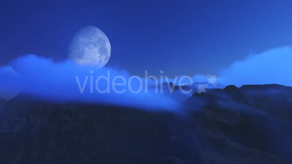 Flight Over Mountains During Moon V2 Videohive 13321174 Motion Graphics Image 9
