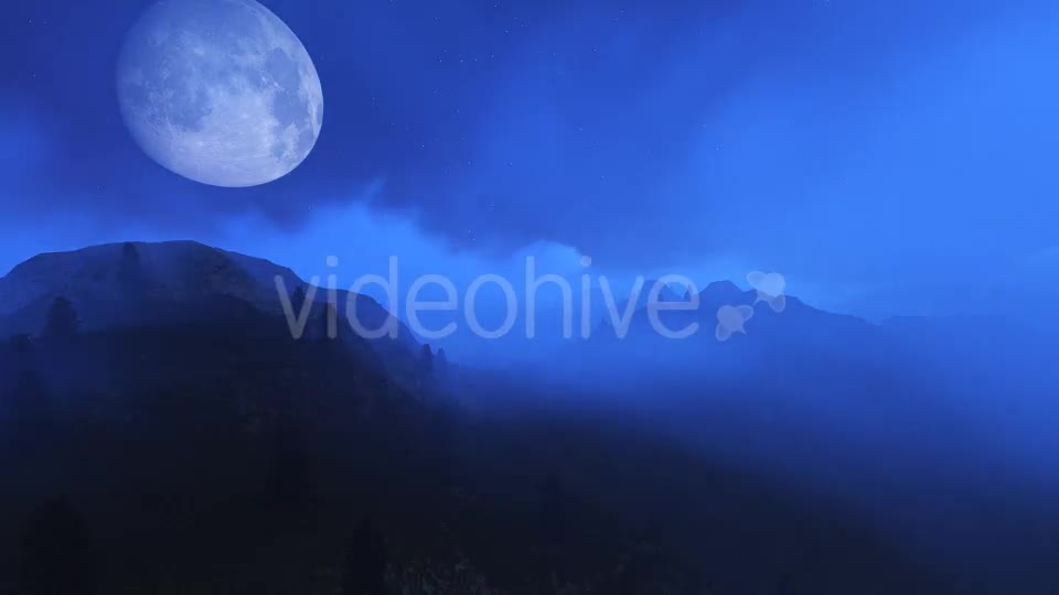 Flight over Mountains During Night Videohive 13228516 Motion Graphics Image 1