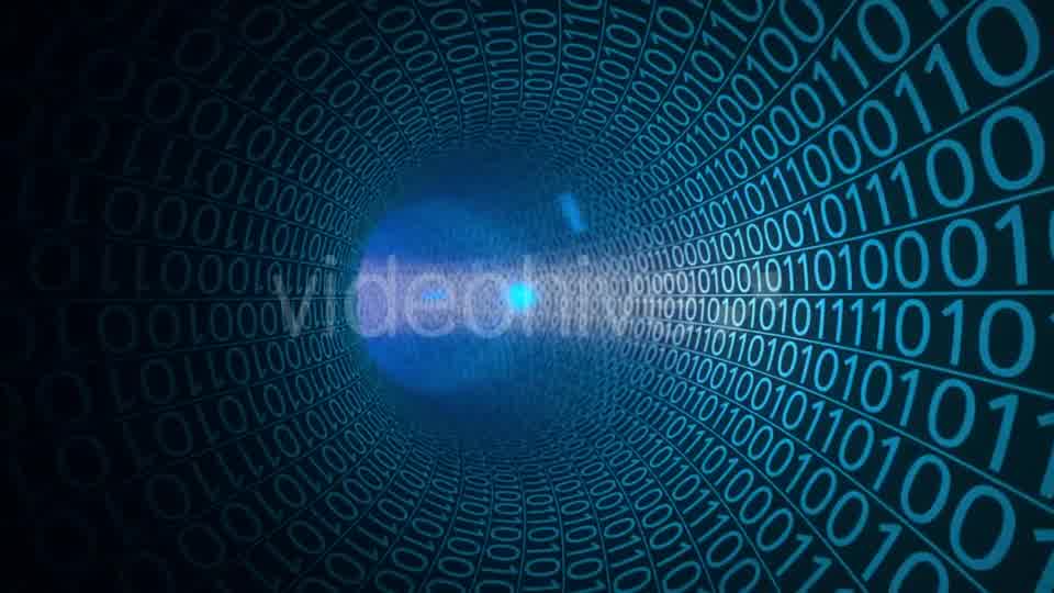 Flight Through Abstract Blue Tunnel Made With Zeros And Ones Videohive 18849742 Motion Graphics Image 9