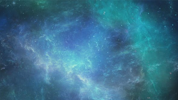 Flight Through Blue Space Nebula - Videohive Download 16298045