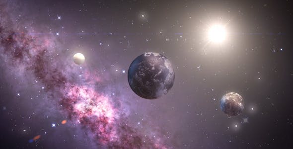 Flight To Planets Space Panorama - Videohive 8344074 Download