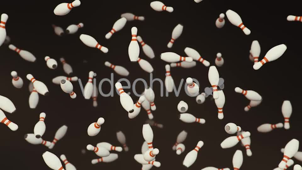 Floating Bowling Pins on a Dark Background Videohive 20290330 Motion Graphics Image 12