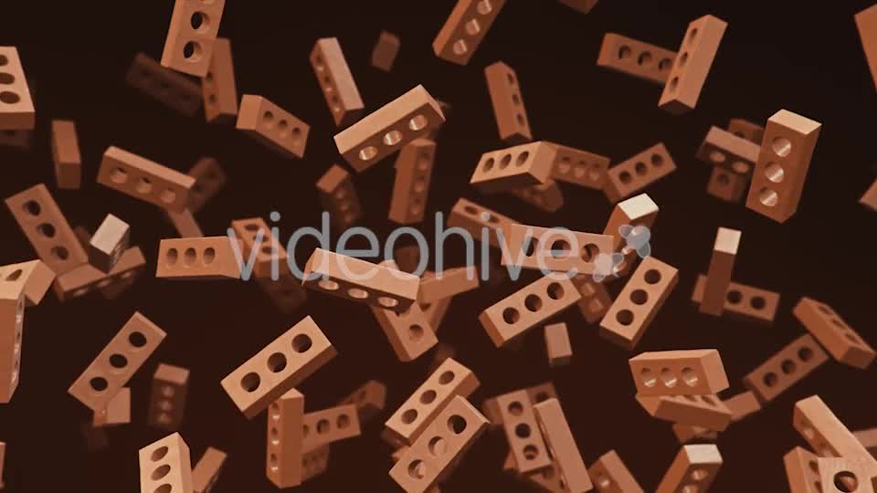 Floating Bricks On a Dark Background Videohive 20290359 Motion Graphics Image 1