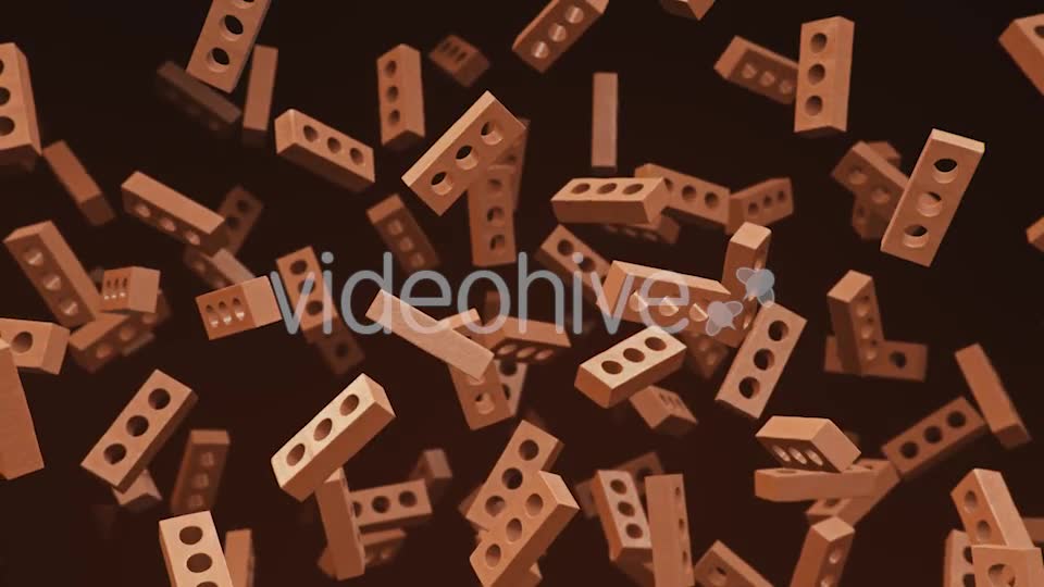 Floating Bricks On a Dark Background Videohive 20290359 Motion Graphics Image 2