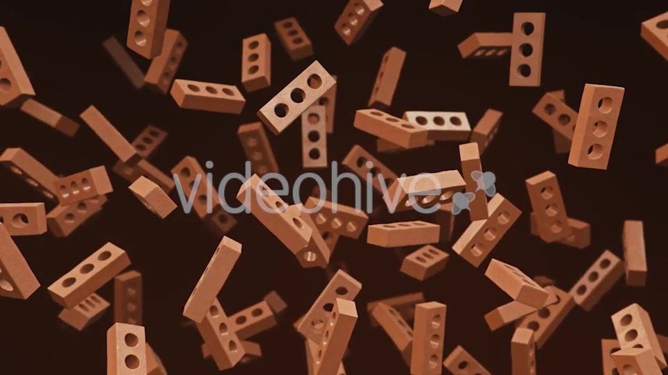 Floating Bricks On a Dark Background Videohive 20290359 Motion Graphics Image 3