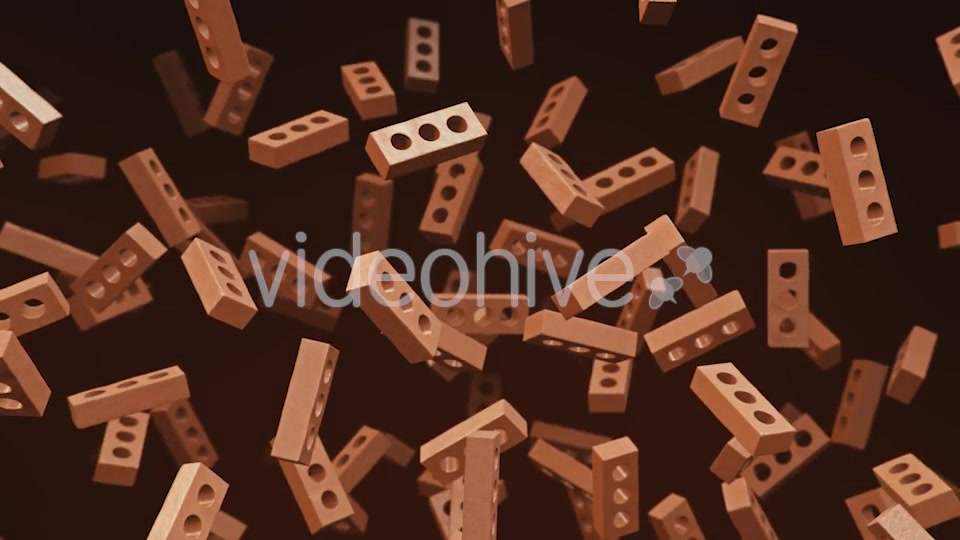 Floating Bricks On a Dark Background Videohive 20290359 Motion Graphics Image 4