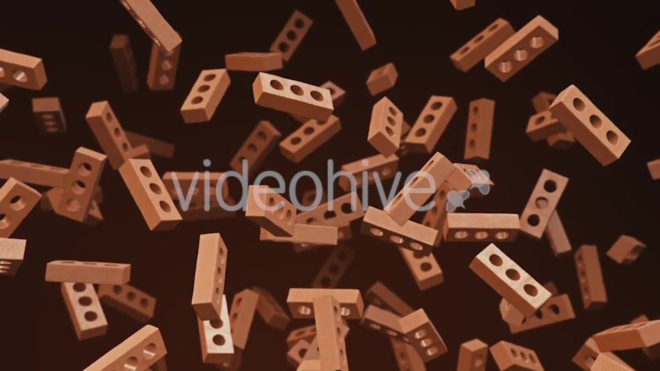 Floating Bricks On a Dark Background Videohive 20290359 Motion Graphics Image 5