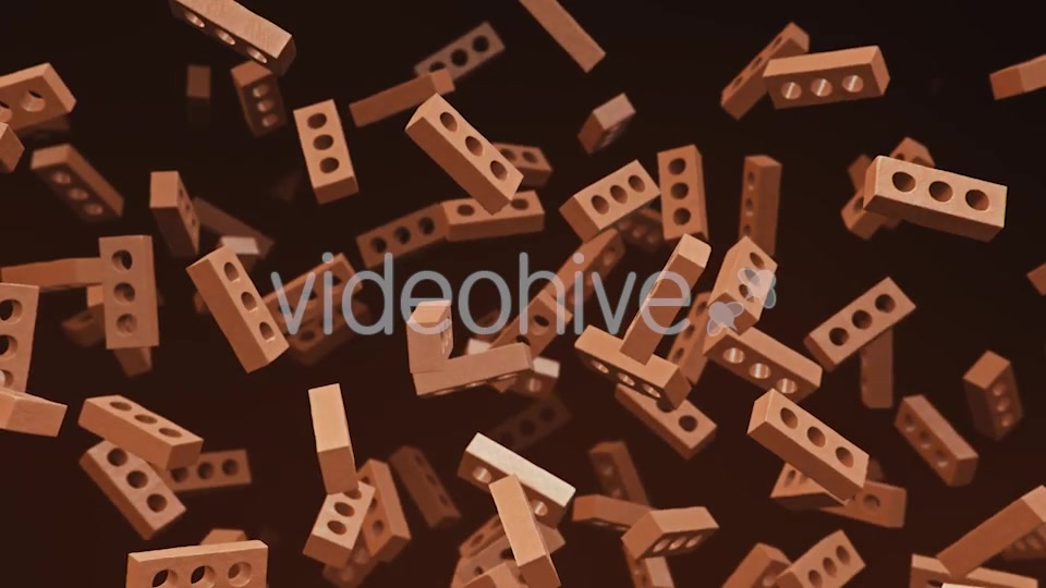 Floating Bricks On a Dark Background Videohive 20290359 Motion Graphics Image 6