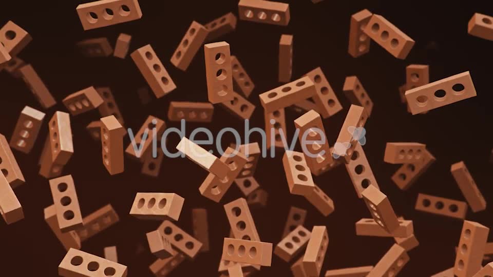 Floating Bricks On a Dark Background Videohive 20290359 Motion Graphics Image 8