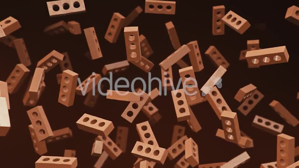 Floating Bricks On a Dark Background Videohive 20290359 Motion Graphics Image 9