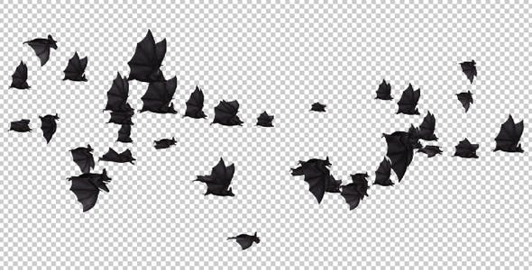 Flock of Bats Side Flying I Left to Right - Download Videohive 18162783