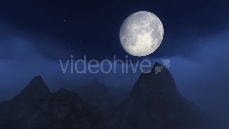 Fly Over Mountains During Moon Videohive 9411226 Motion Graphics Image 3