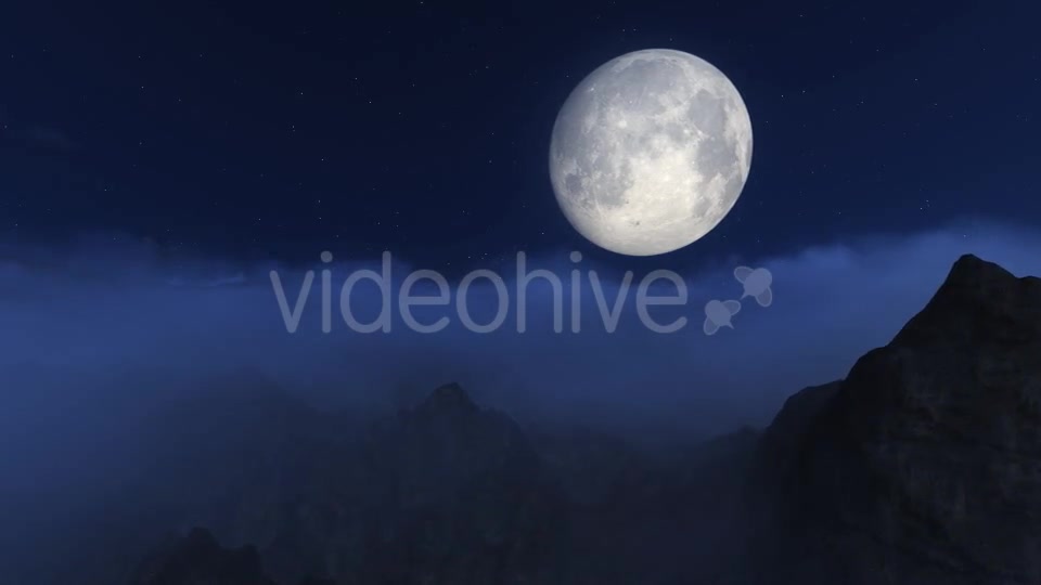Fly Over Mountains During Moon Videohive 9411226 Motion Graphics Image 4