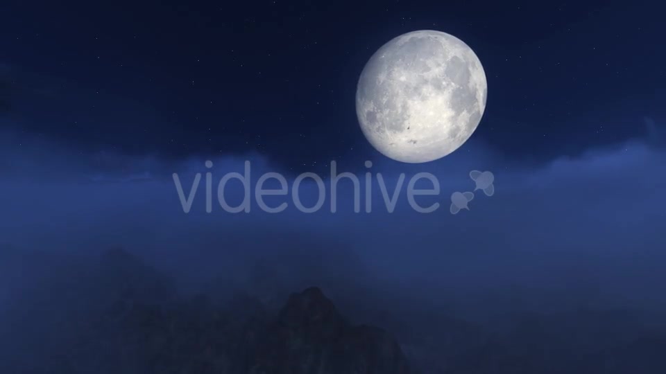 Fly Over Mountains During Moon Videohive 9411226 Motion Graphics Image 5