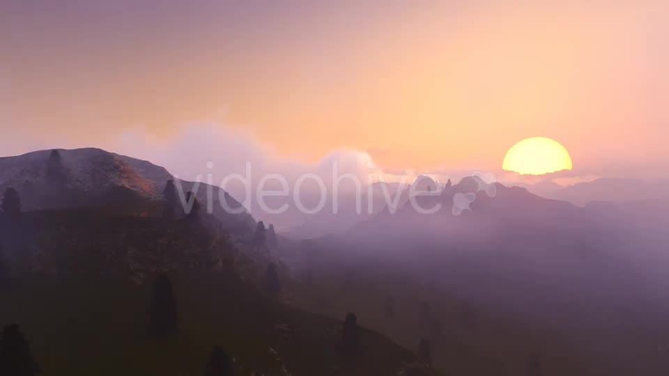 Fly over Mountains During Sunset v2 Videohive 13228467 Motion Graphics Image 1