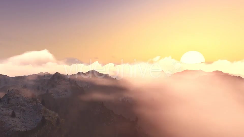 Fly over Mountains During Sunset v2 Videohive 13228467 Motion Graphics Image 10