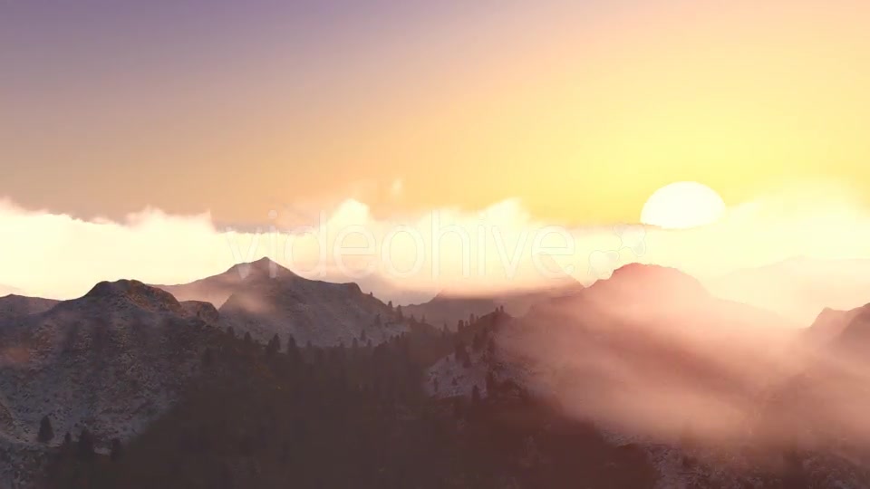 Fly over Mountains During Sunset v2 Videohive 13228467 Motion Graphics Image 12