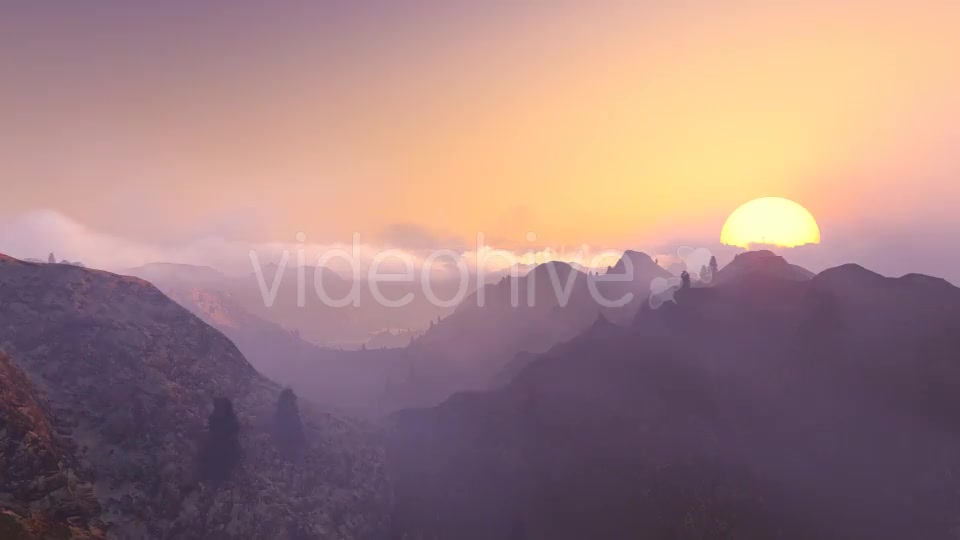 Fly over Mountains During Sunset v2 Videohive 13228467 Motion Graphics Image 2