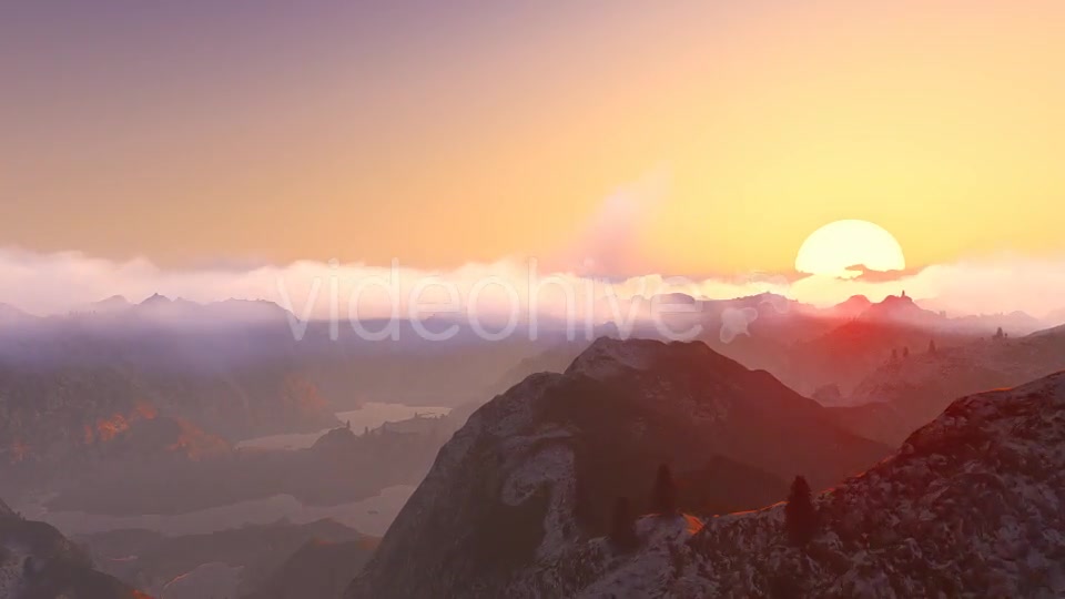 Fly over Mountains During Sunset v2 Videohive 13228467 Motion Graphics Image 5