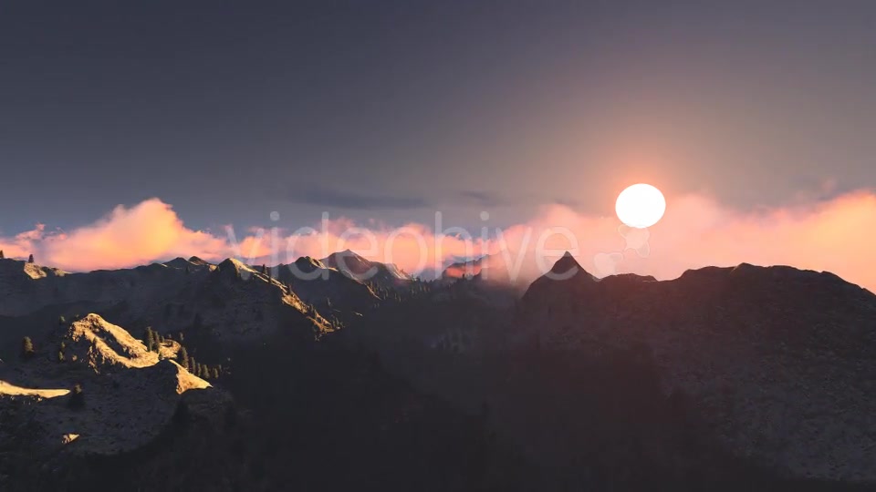 Fly Over Mountains During Sunset V3 Videohive 13337704 Motion Graphics Image 10