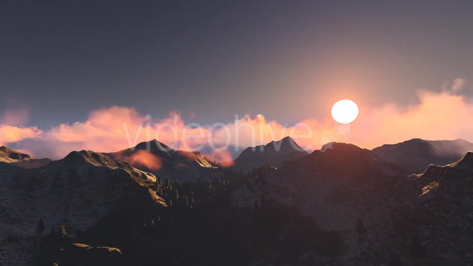Fly Over Mountains During Sunset V3 Videohive 13337704 Motion Graphics Image 12