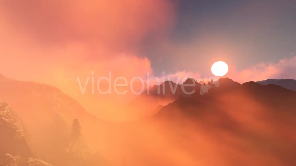 Fly Over Mountains During Sunset V3 Videohive 13337704 Motion Graphics Image 2