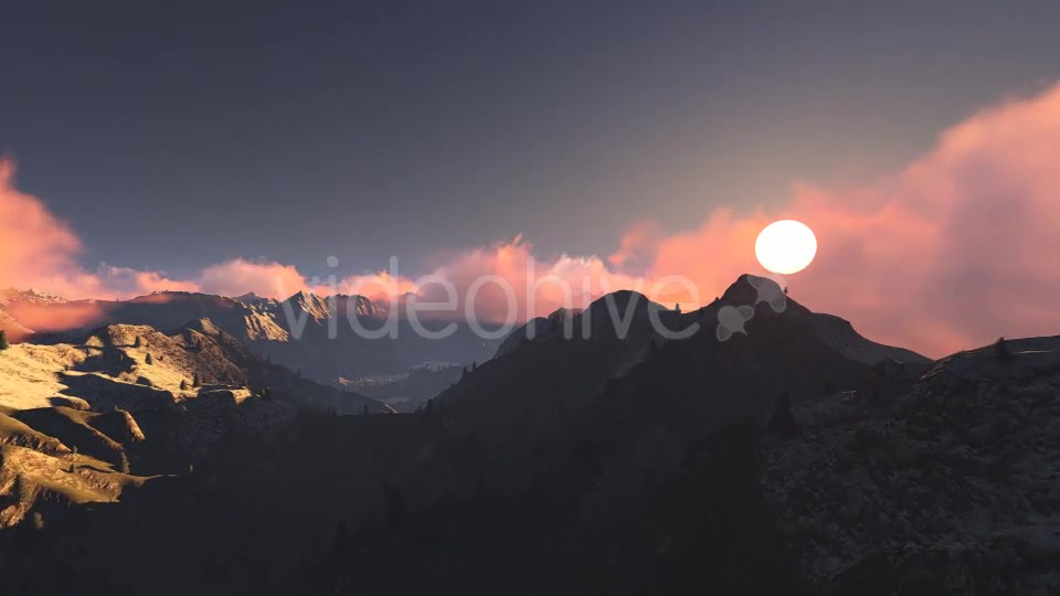 Fly Over Mountains During Sunset V3 Videohive 13337704 Motion Graphics Image 3