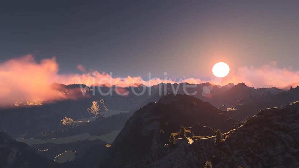 Fly Over Mountains During Sunset V3 Videohive 13337704 Motion Graphics Image 5