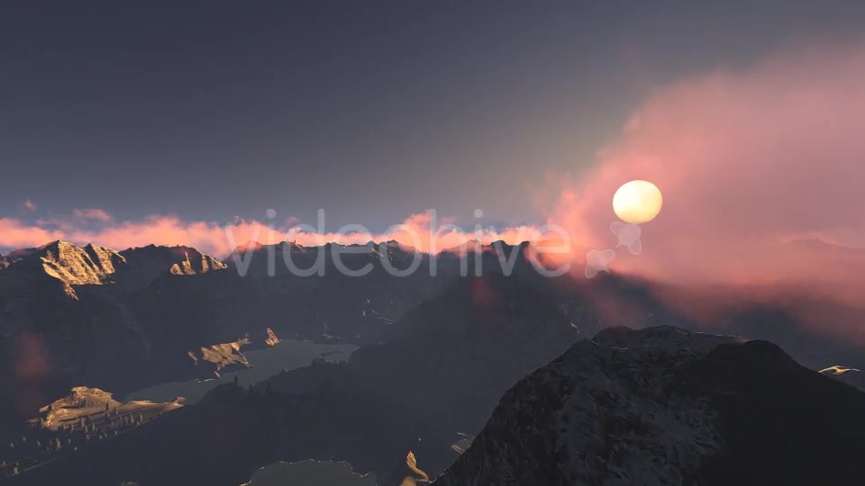 Fly Over Mountains During Sunset V3 Videohive 13337704 Motion Graphics Image 6