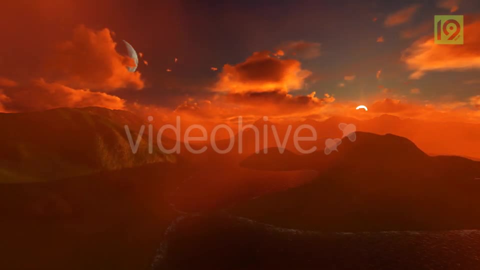 Fly Over Mountains During Sunset Videohive 20248177 Motion Graphics Image 1