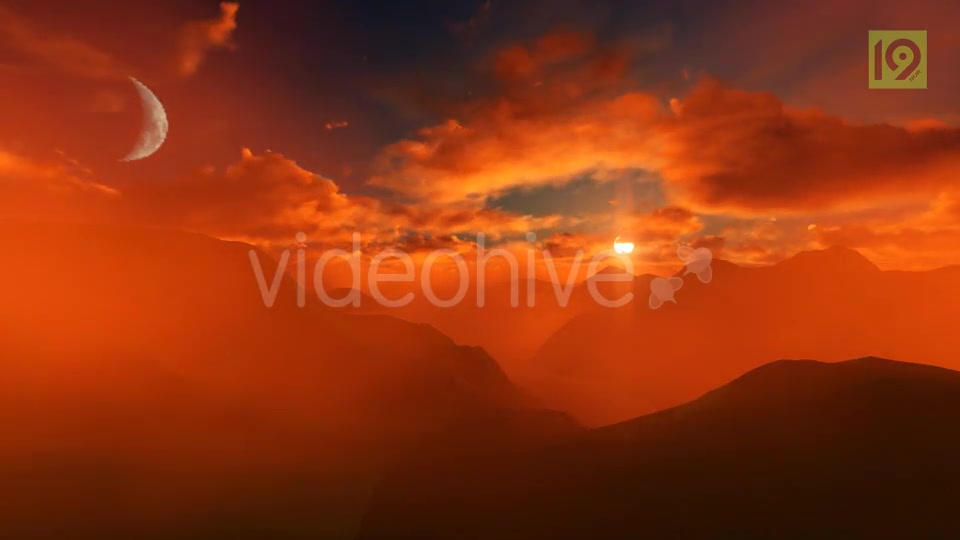Fly Over Mountains During Sunset Videohive 20248177 Motion Graphics Image 10