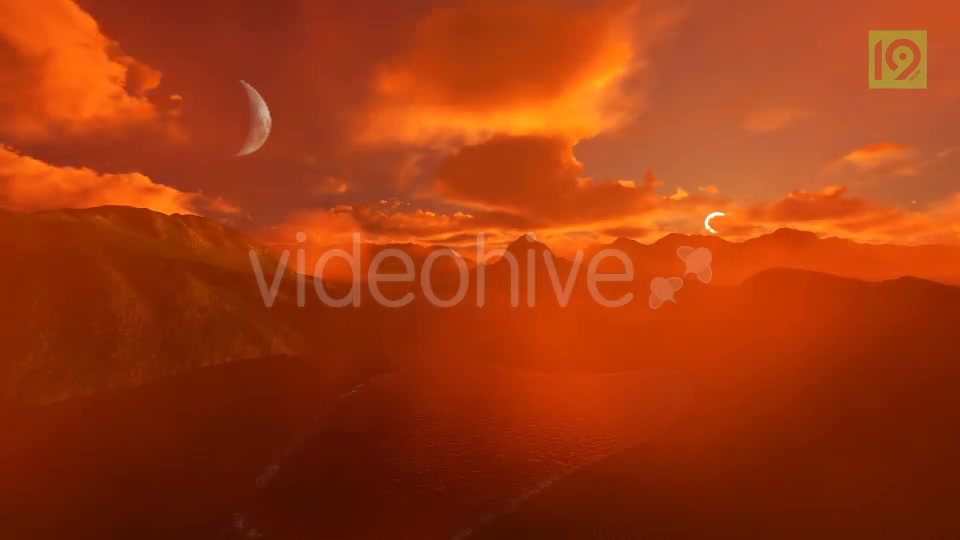 Fly Over Mountains During Sunset Videohive 20248177 Motion Graphics Image 2