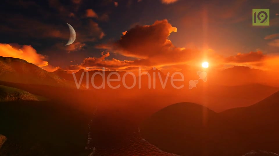 Fly Over Mountains During Sunset Videohive 20248177 Motion Graphics Image 3