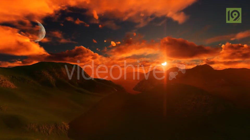 Fly Over Mountains During Sunset Videohive 20248177 Motion Graphics Image 9