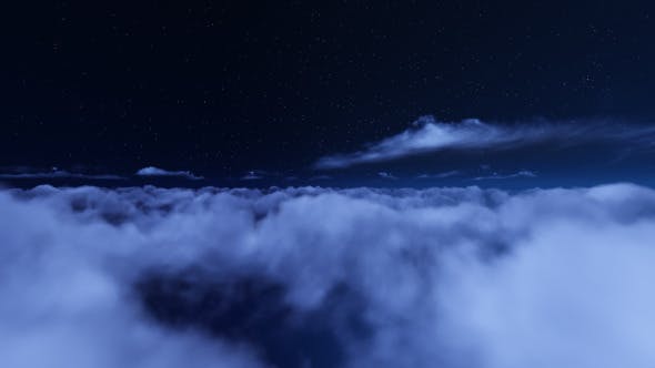 Fly Over Night Clouds - 9593550 Videohive Download