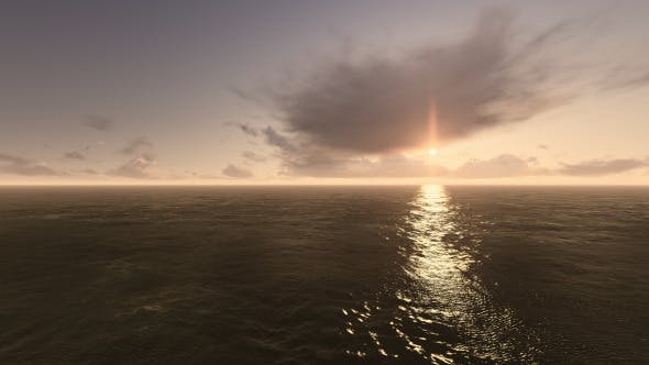 Fly Over Sea During Sunset - 7736593 Videohive Download