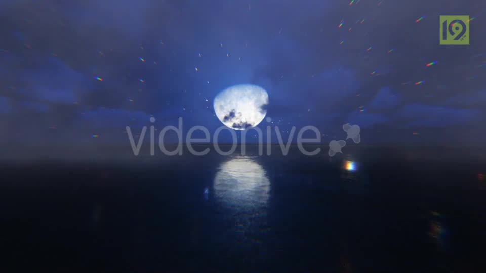 Fly Over Sea Moon Videohive 19857497 Motion Graphics Image 1