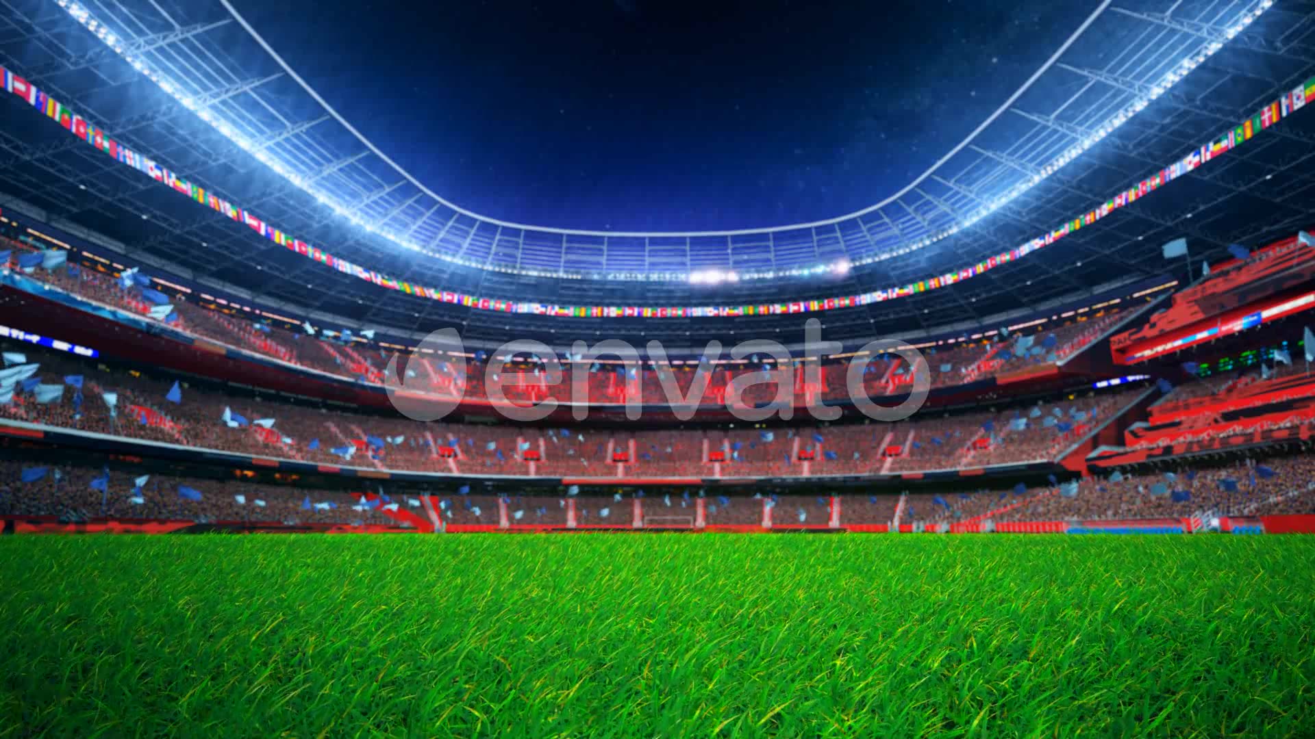 Flying On Grass In Stadium Night HD Videohive 22156737 Motion Graphics Image 3