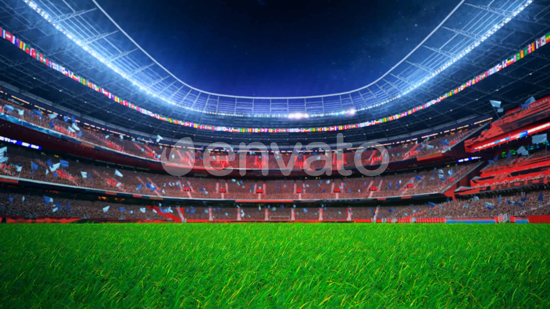 Flying On Grass In Stadium Night HD Videohive 22156737 Motion Graphics Image 4