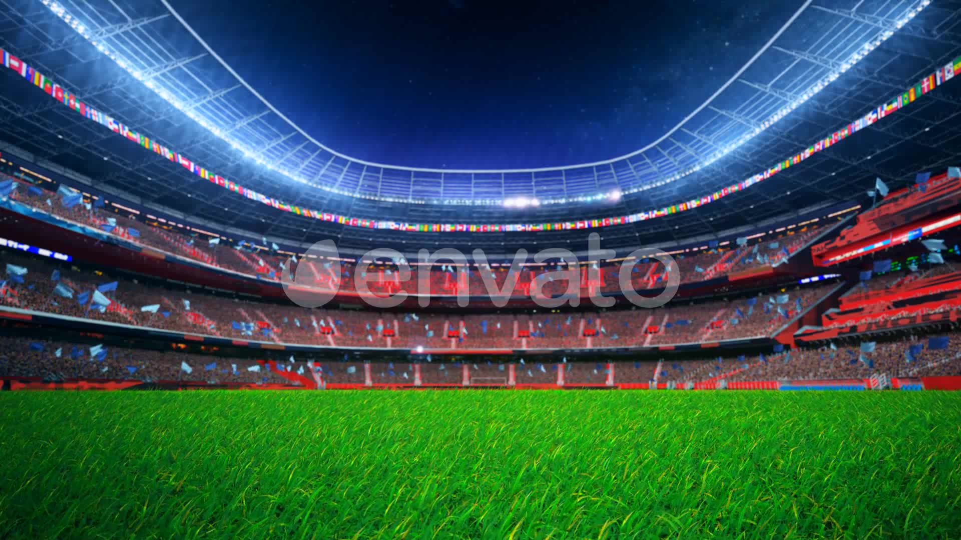 Flying On Grass In Stadium Night HD Videohive 22156737 Motion Graphics Image 5