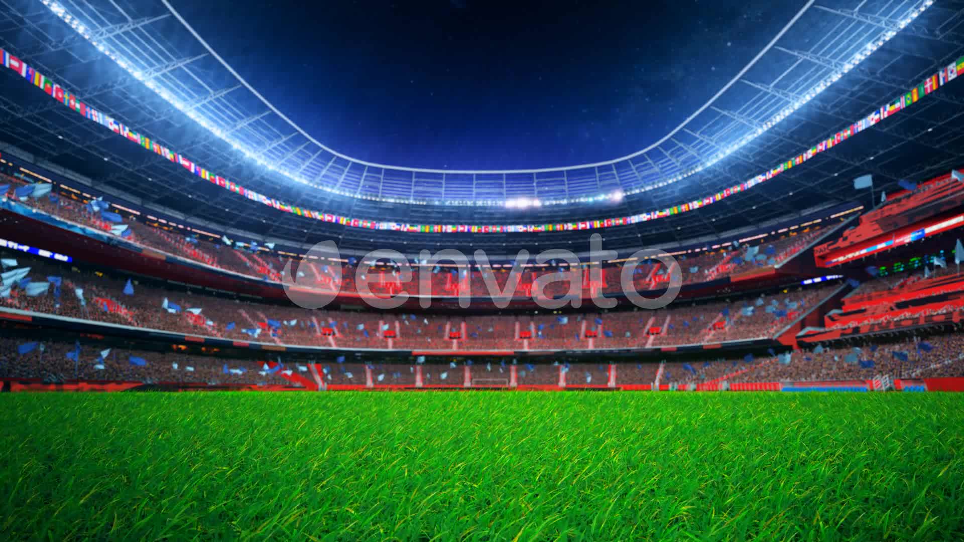 Flying On Grass In Stadium Night HD Videohive 22156737 Motion Graphics Image 6