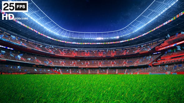 Flying On Grass In Stadium Night HD - Download Videohive 22156737