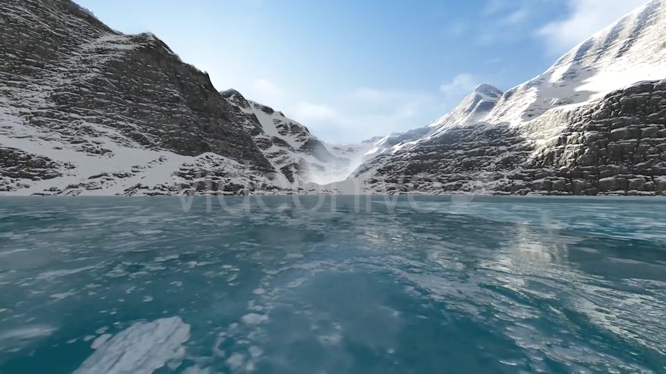 Flying Over Ice Lake Videohive 19619074 Motion Graphics Image 3