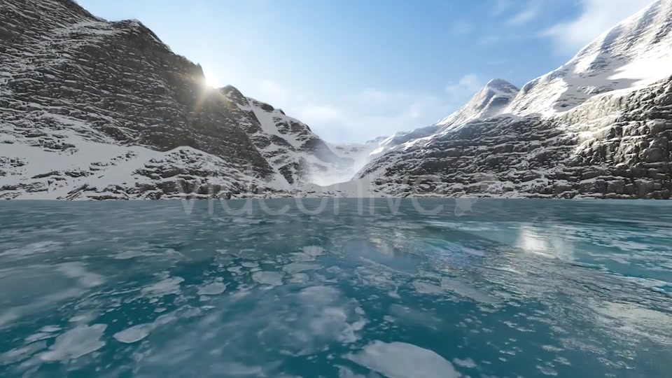 Flying Over Ice Lake Videohive 19619074 Motion Graphics Image 5