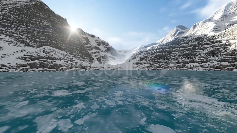 Flying Over Ice Lake Videohive 19619074 Motion Graphics Image 7
