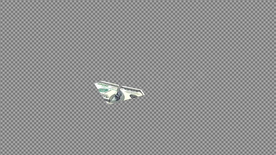 Flying Paper Airlane Hundred Dollar Bill Pack of 2 Videohive 15295152 Motion Graphics Image 5