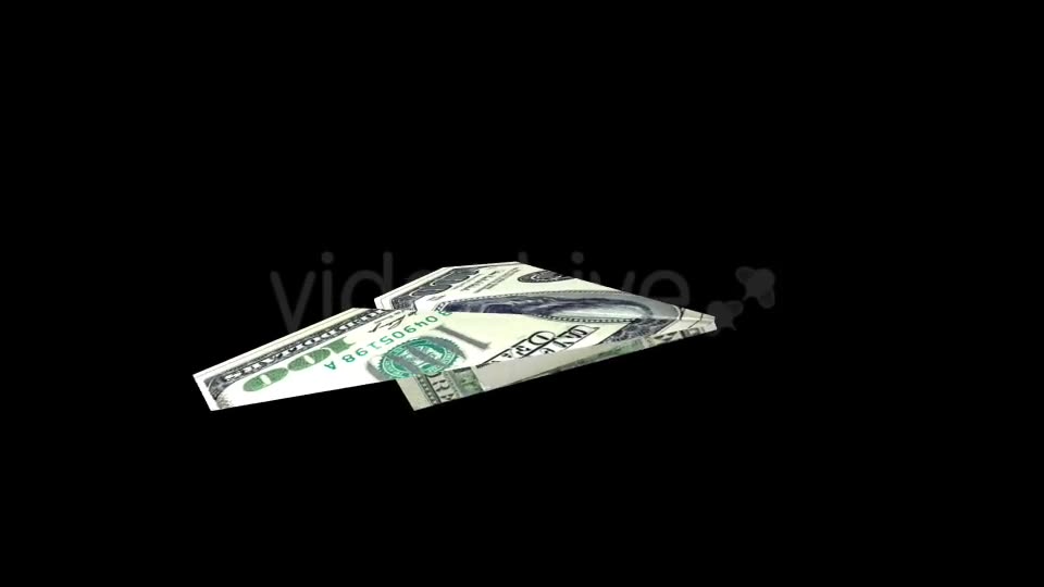 Flying Paper Airlane Hundred Dollar Bill Pack of 2 Videohive 15295152 Motion Graphics Image 7