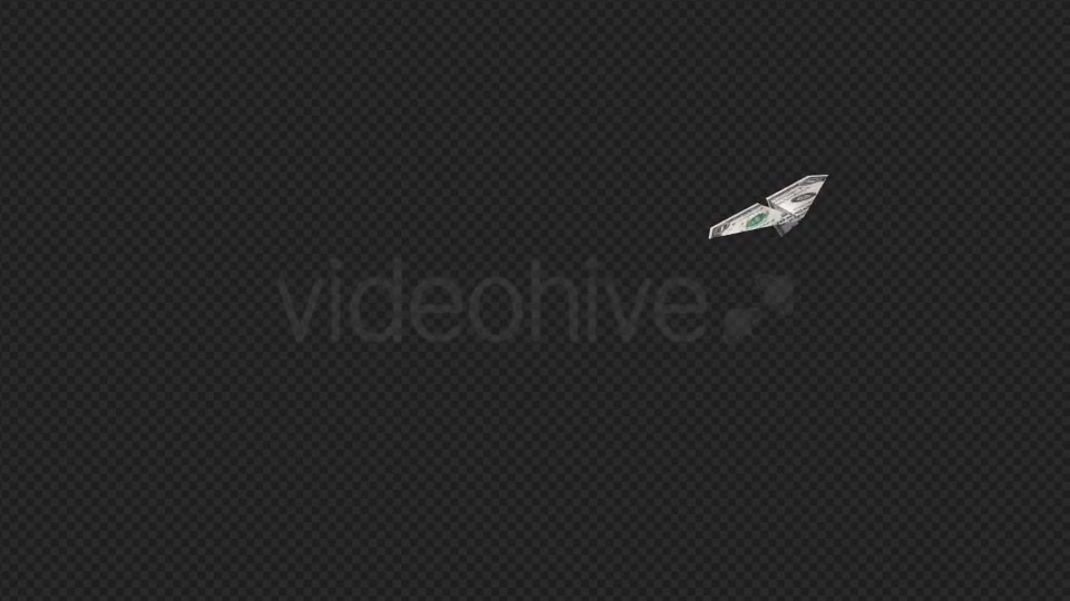 Flying Paper Airplane One Dollar Bill Pack of 2 Videohive 15250344 Motion Graphics Image 2
