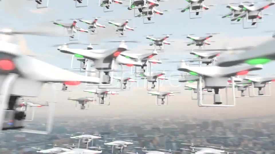 Flying Swarm of UAV Drones Videohive 12710618 Motion Graphics Image 3